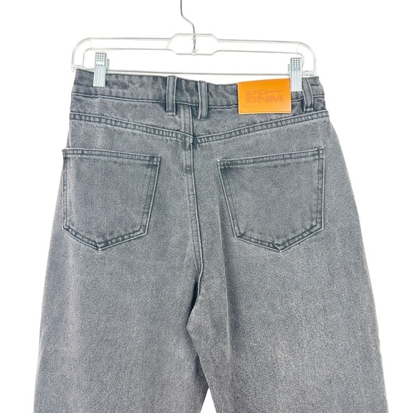 PRINCESS POLLY Zaiden Straight Leg High Rise Washed Black Denim Jeans US 6 - Picture 9 of 15